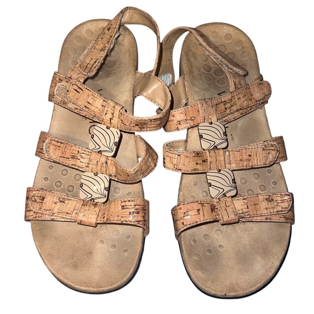Vionic Amber Cork Women’s 7 Hook & Loop Adjustable Straps‎ Comfort Support